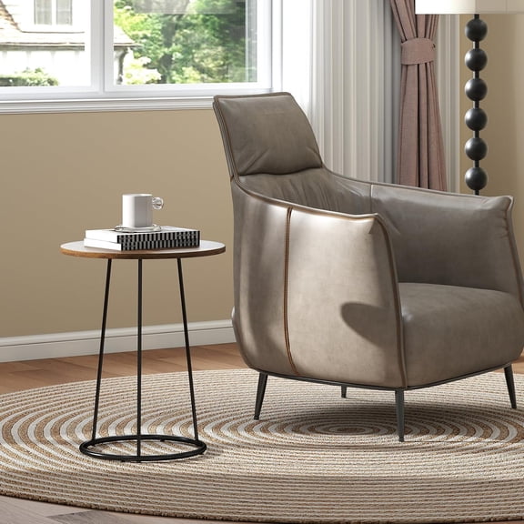 Small Side Table, Round End Table, Night Stand, Bedside Table, Set of 2, Sofa Table with Storage Basket, Living Room, Bed Room, Pink TB01BP0922