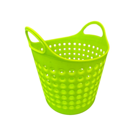 Small Round Storage Basket – Versatile Mini Basket for Home Storage, Gift Baskets, Durable and Flexible, with Handles – Cute and Functional Design, Green