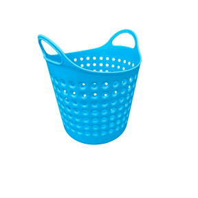 Small Round Storage Basket – Versatile Mini Basket for Home Storage, Gift Baskets, Durable and Flexible, with Handles – Cute and Functional Design, Blue