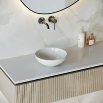 Small Round Vessel Bathroom Sink White Ceramic Bowl Countertop Porcelain Vanity Vessel Sink 11.25" Space Saving Mini Sink Renovators Supply