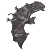Small Rubber Bat Halloween Decoration Hanging Prop 5.5 Inches Wide Realistic Bat For Party Decoration black