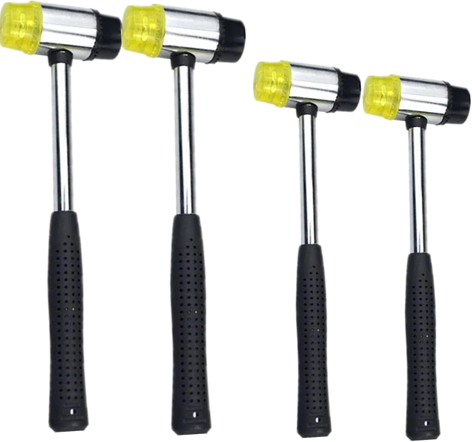 Small Rubber Mallet Hammer Tool - 4 Pcs Non Marring Hammer Tapping Block for Flooring Mallet Rubber Hammer Small Hammer for Crafts - Jewelry Wood Nylon Double Faced Soft Mallet