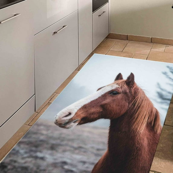 Small Rug, Accent Rugs, Dining Room Rugs, Entry Rug, Horse Rugs, Farmhouse Rug, Animal Rugs, Wild Rug, Salon Decor Rug, Horse Lover Gift Rug, 2.6'x5' - 80x150 cm