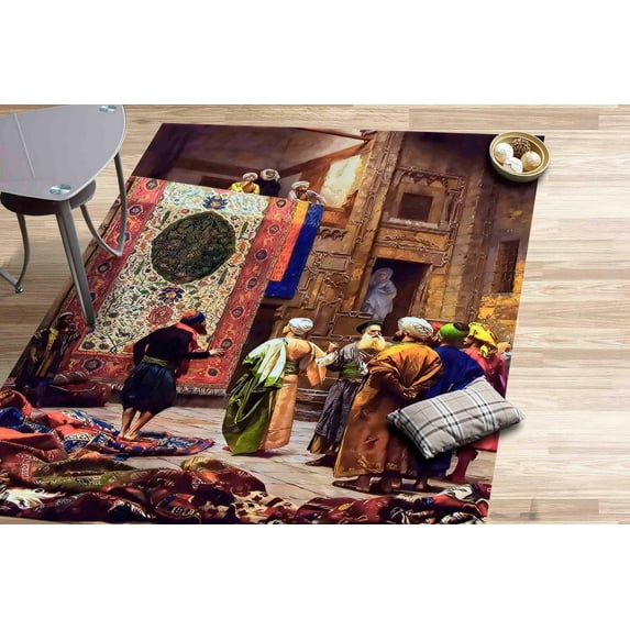 Small Rugs, Custom Rug, Modern Rugs, Famous Rug, Runner Rugs, Carpet Bazaar Rug, Gerome Rug, Office Rug, Floor Rug, Rugs, Gift Rugs, 2.6'x9.2' - 80x280 cm