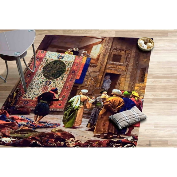 Small Rugs, Custom Rug, Modern Rugs, Famous Rug, Runner Rugs, Carpet Bazaar Rug, Gerome Rug, Office Rug, Floor Rug, Rugs, Gift Rugs, 2'x3' - 60x90 cm