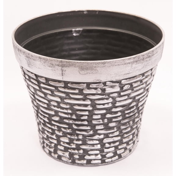 Small Rustic Castle Brick Textured Plastic Planter 10X7 inches Flowerpot for Indoor, Outdoor, Garden, Patio, Office Ornaments, Home Decor, Long Lasting Reusable, Lightweight, Water Resistant