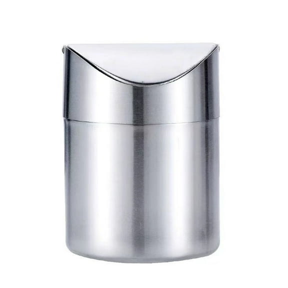 Small Rusts Tabletop Waste Bin Easy to Swing Covers Trash Can Waste Organizers For Home Dorm Room