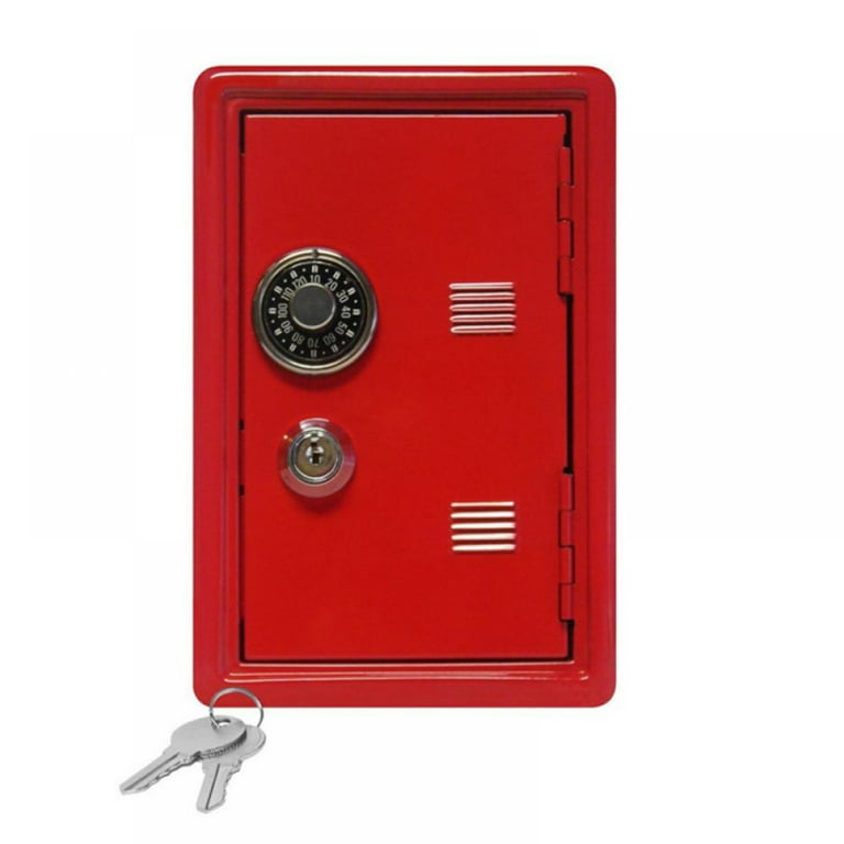 Small Safe Box,Mini Safe Kids Safe Box for Home OfficePersonal Safe Lock Boxmoney Jewelry Storage, Size: 18*12*10cm, Red