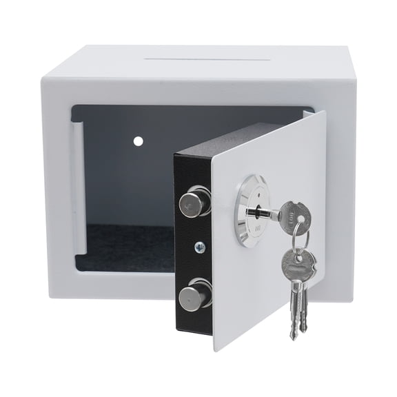 Small Safe Box with Drop Slot, Safe Box for Money, Cash Safe Box for Cabinets, Home & Office Security