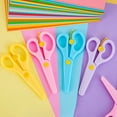 thumbnail image 1 of Small Safe Craft Scissors - Anti-Pinch Hand Paper Cutting Scissors, Friendly for Crafts/Homework, Sharp/Safe to Prevent Injury, Lightweight for Adults, 5.31*2.44in, Purple, 1 of 7