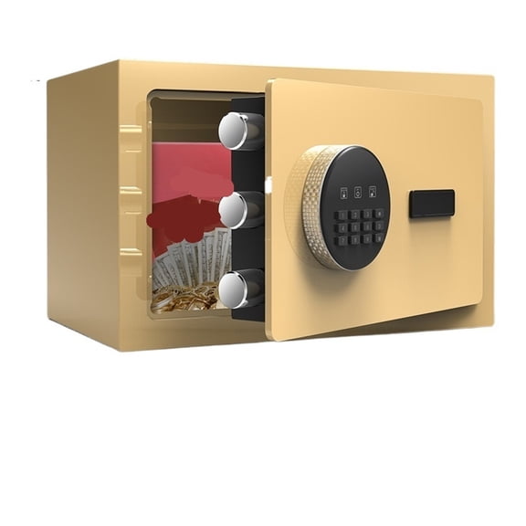 Small Safe Deposit Box 20CM Secret Hidden Piggy Bank with Touch-Screen Password ,House, Apartment, Office Key Storage