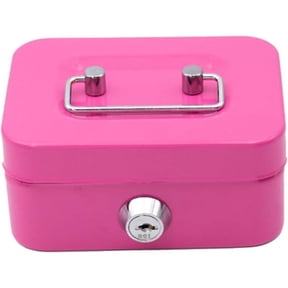Small Safe with Key, Portable Safe Metal Money Box, Small Money Box, Cash Box With Lock And Slot, Metal Cash BoxKey Lock Security Box, Metal Cash Box Money Bank For Daily S Coin Collection, Black