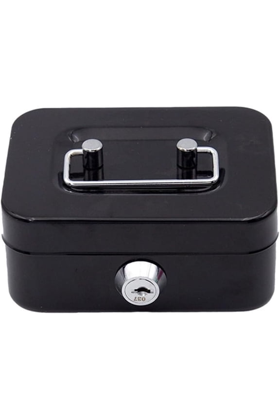 Small Safe with Key, Portable Safe Metal Money Box, Small Money Box, Cash Box With Lock And Slot, Metal Cash BoxKey Lock Security Box, Metal Cash Box Money Bank For Daily S Coin Collection, Pink