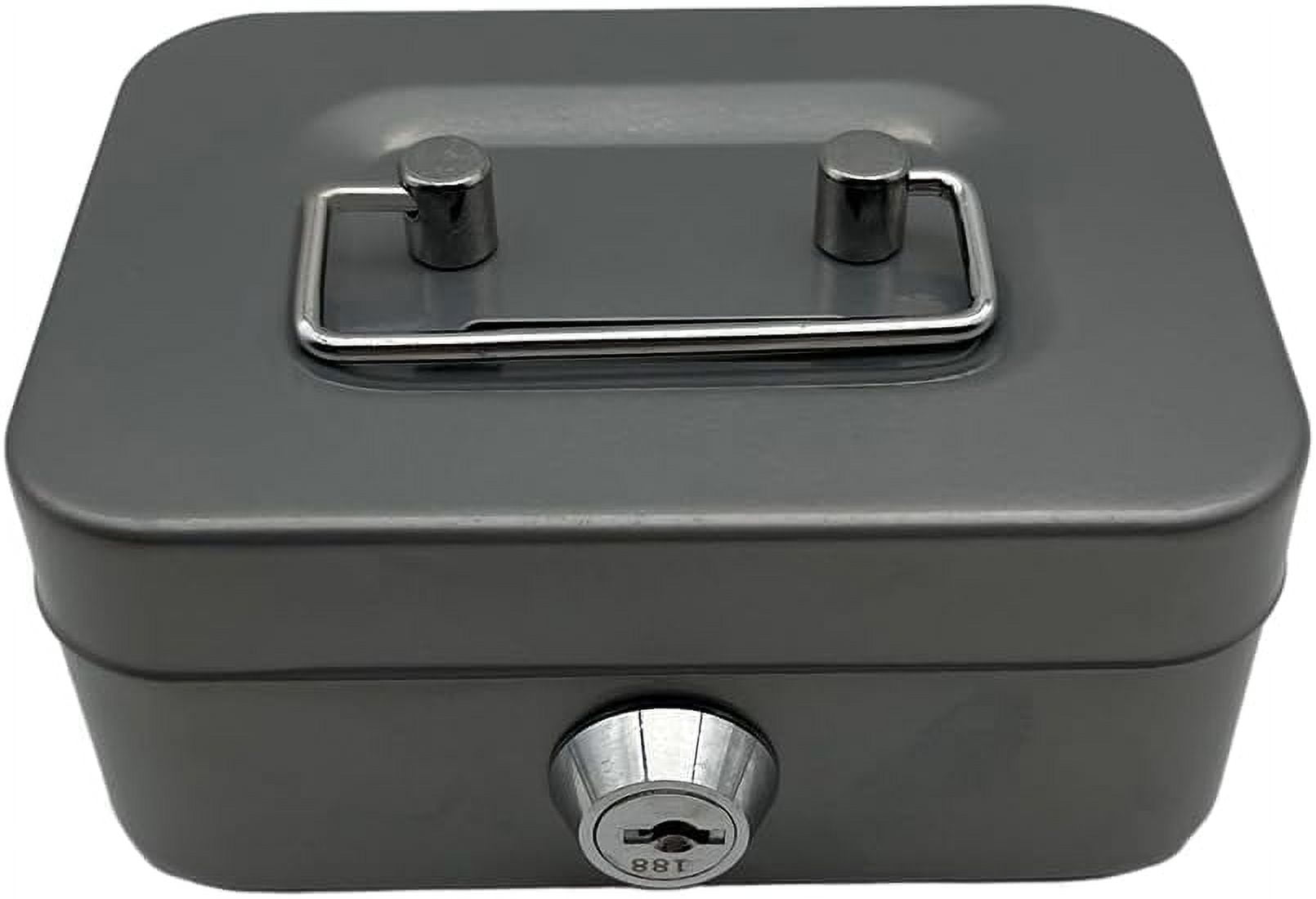SkyAuks Small Safe with Key, Locking Money Box with Slot, Sturdy Steel ...