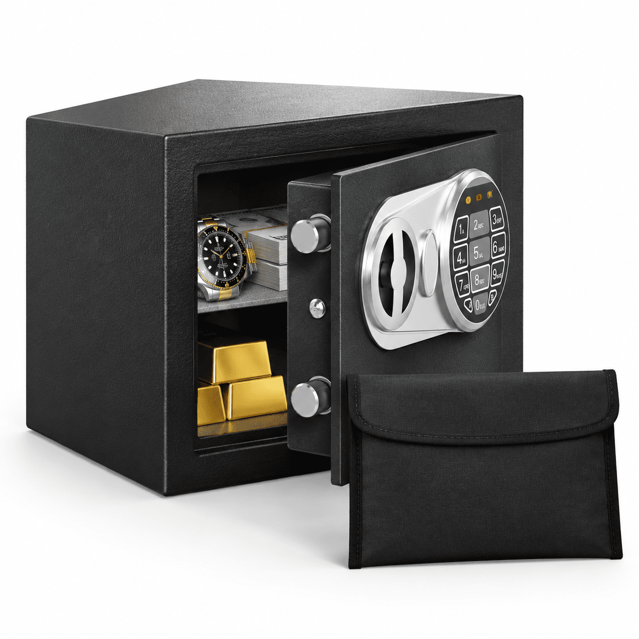 Small Safe Mini Safes Money Box Black - Walmart.com