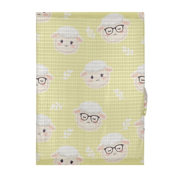 Small Sample Grass Pattern Door Curtain Sheer Privacy Light Filtering Window Panel 1 Panel 25x40 Inch