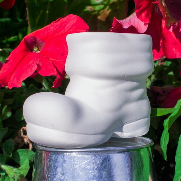 Small Santa Boot 3x2 IN STOCK Ceramic Bisque Ready To Paint Pottery