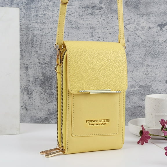 Small Satchel Phone Wallet, Mini Shoulder Wallet with Credit Card Slot, P-U Material, Clear Screen, Multiple Compartments, Fits 6.5 Inch Phones, Portable for Daily Use, Ideal Gift