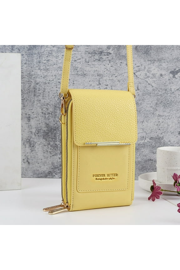 Small Satchel Phone Wallet, Mini Shoulder Wallet with Credit Card Slot, P-U Material, Clear Screen, Multiple Compartments, Fits 6.5 Inch Phones, Portable for Daily Use, Ideal Gift