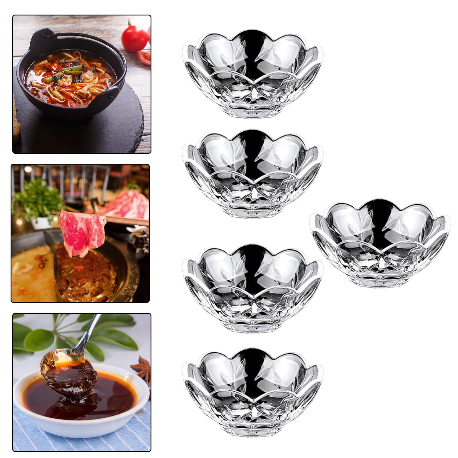 Small Sauce Dishes/ Sushi Dipping Bowl/ Mini Appetizer Plates /Acrylic /Sauce Bowl /Clear Spice Plates/ Soy Sauce Dish for Candy Dips Kitchen