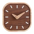 thumbnail image 1 of Small Scale Desk Clock with Luxurious Walnuts Tone Silents Bedsides Clock for Gifting, 1 of 9