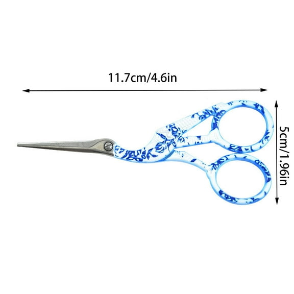 Small Scissors 4.5inch Vintage Stainless Steel Sewing Scissors Curved Embroidery Scissors Classic Crane Stork Shape Point for Handcraft Craft Art Work DIY Tool Items