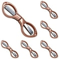 thumbnail image 1 of Small Scissors, Metal Scissors, Foldable Scissors, Compact and Portable Mini Scissors, Multipurpose Scissors, Lightweight Eight-character Folding Scissors Rose Gold 3.44x1 Inch (6Pcs), 1 of 5