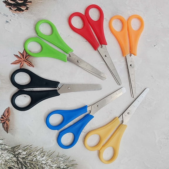 Small Scissors,Portable Stainless Steel Safety Blunt Tip Scissors,Versatile Household Graduated Scissors,Suitable for Home,Office and Handmade