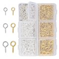 Small Screw Eye Pins for Jewellery Making, 400pcs Mini Eyelet Screws ...