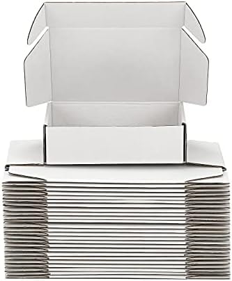 Small Shipping Boxes 8x8x3 Inch (25 Pack) - Sturdy White Corrugated ...