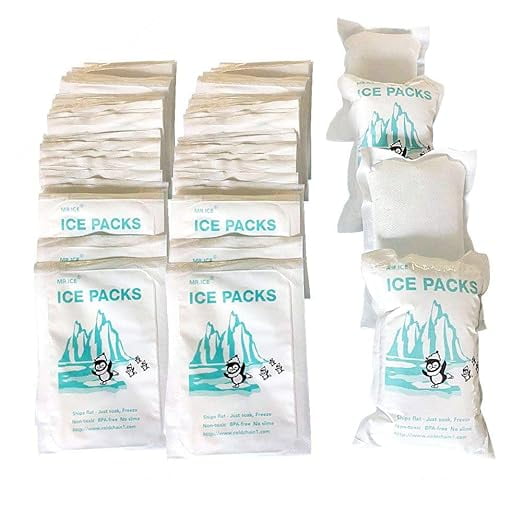 Small Shipping Dry Ice Packs Shipping Cold Packs for Frozen Food, Bulk