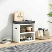 Small Shoe Bench for Entrywaywith Cushion Shoe Bench with Storage and Seating,Seat Entryway Shoe Rack, Entryway