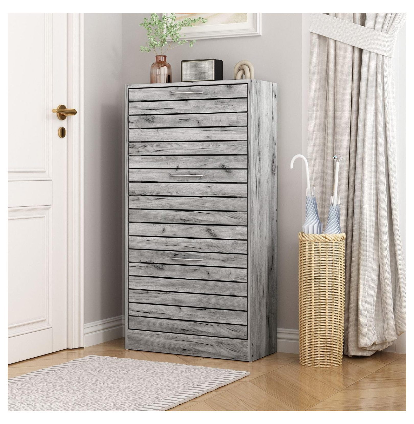 Small Shoe with 3 Drawers, Slim Shoe Storage Shoe