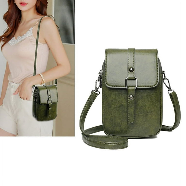 XLT Mobile phone bag women's new messenger bag fashion live casual leather shoulder  bag handbag white
