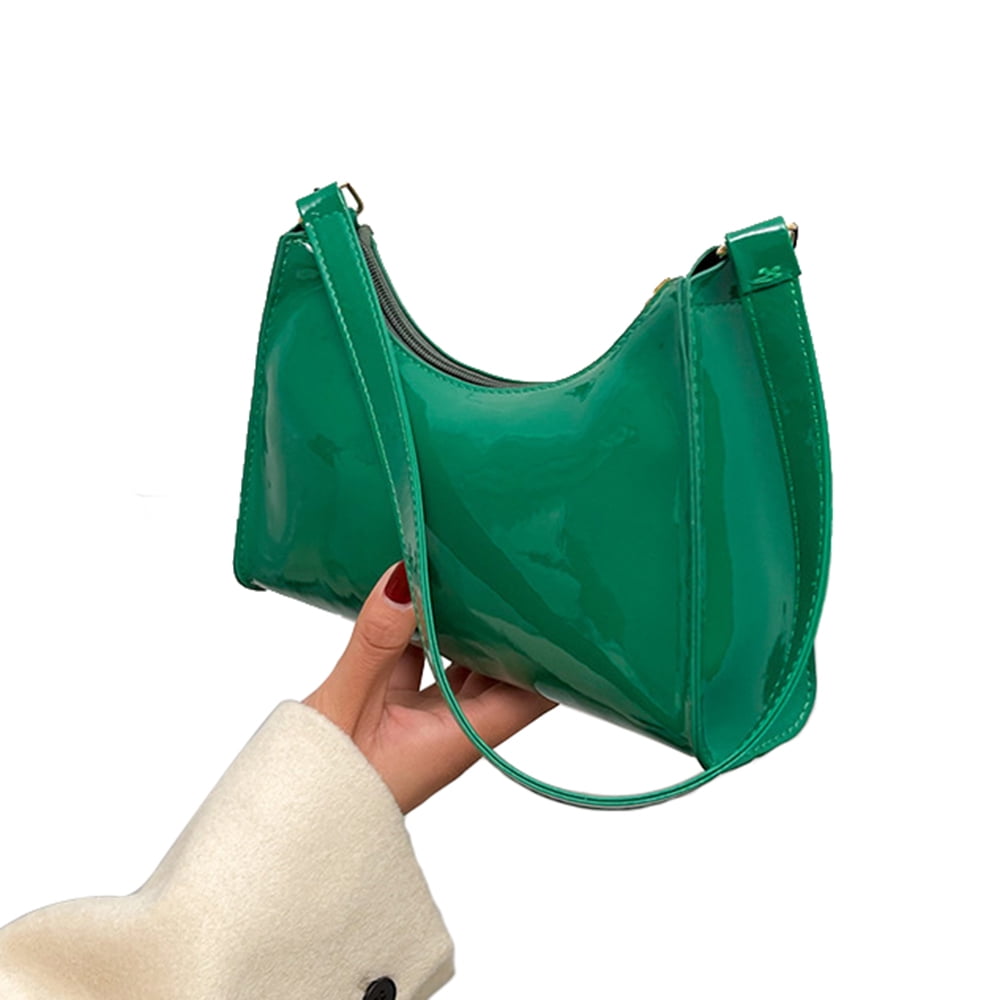 Women's Crocodile Grain Underarm Bags Felt Fashion Shoulder Bag Cute Simple  Handbags Female Purses