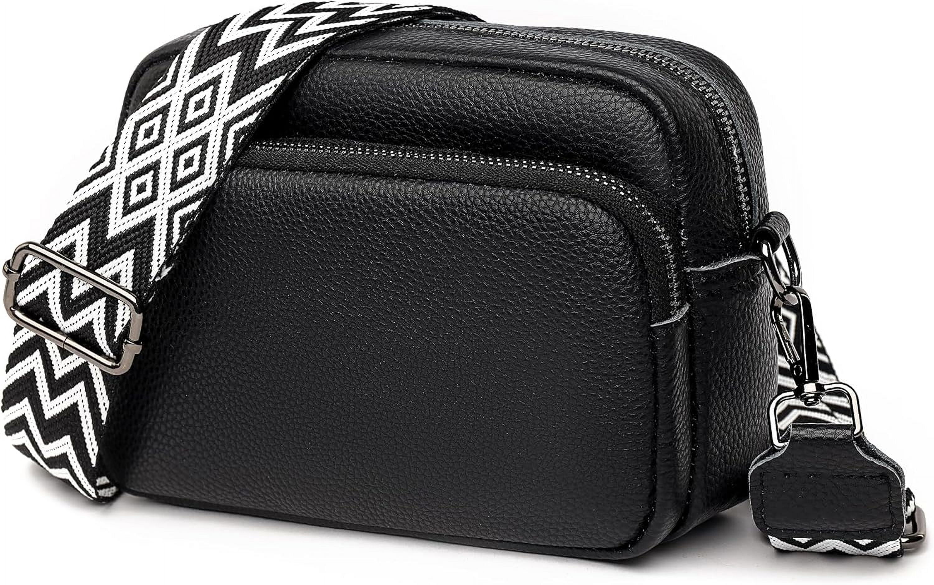 Small Shoulder Crossbody Bag for Women Vegan Leather Handbag Purse Triple Zip Wallet Purse Trendy Bag