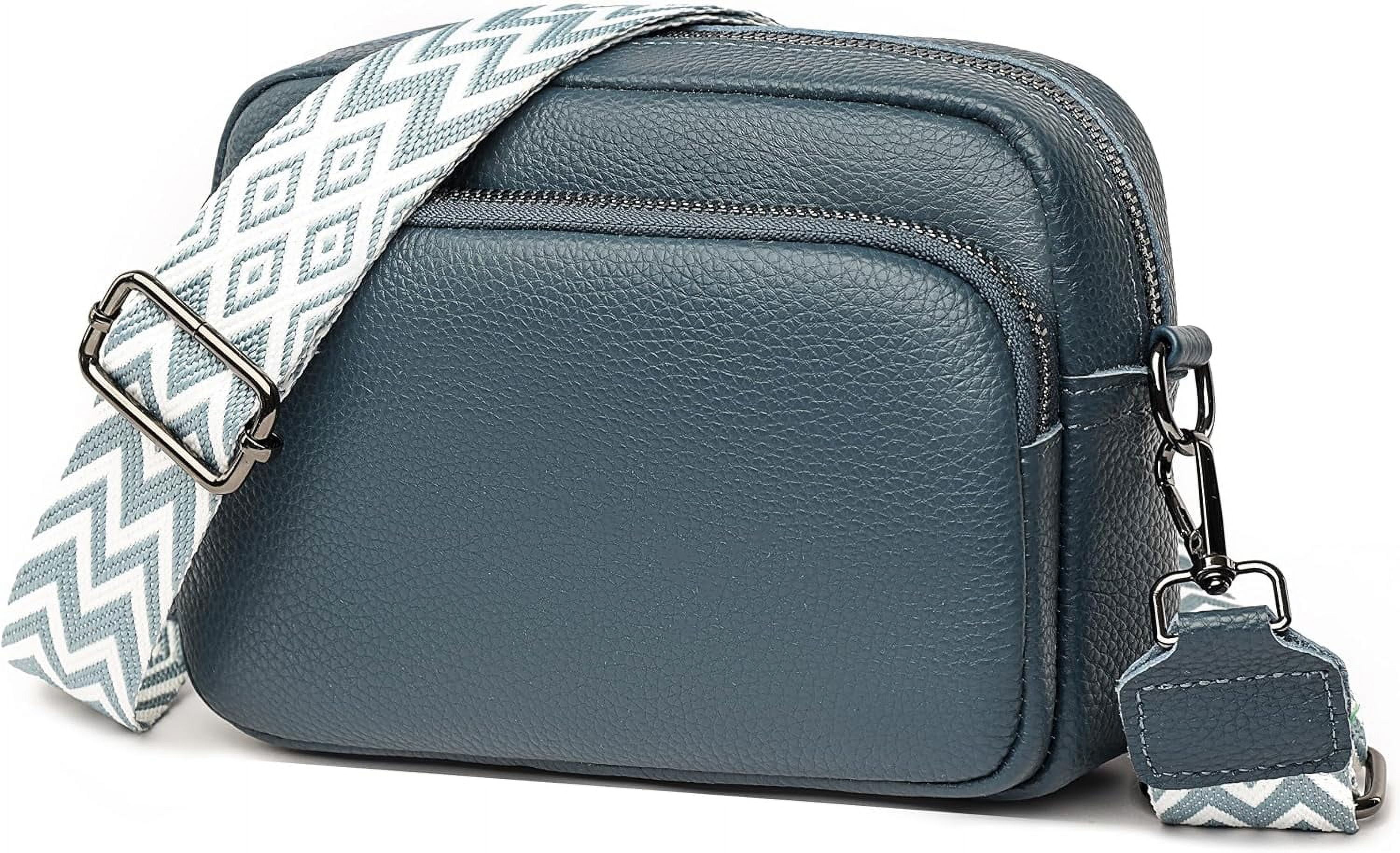 Small Shoulder Crossbody Bag for Women Vegan Leather Handbag Purse Triple Zip Wallet Purse Trendy Bag
