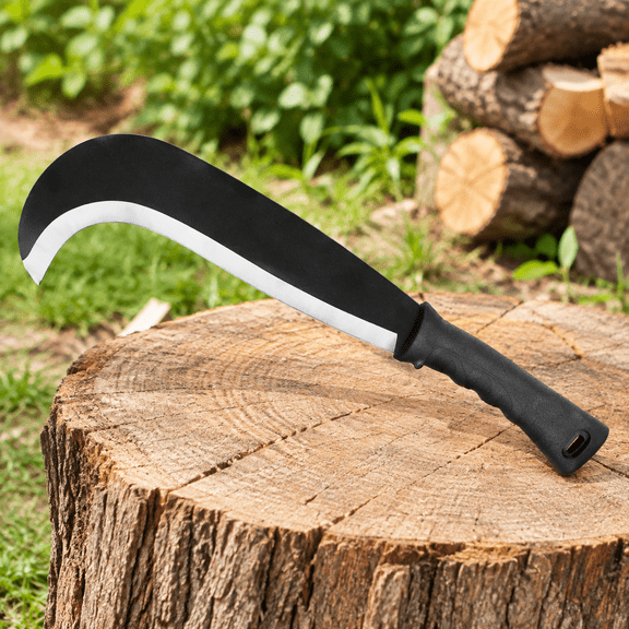 Small Sickle Tool, 13.5-Inch Garden Knife with Curved Blade for Weeding, Vine Cutting, Pruning and Farm Use