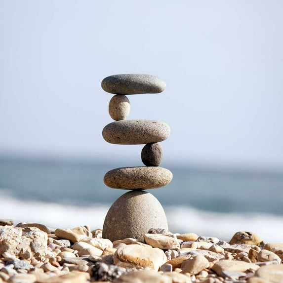 Small Side 2 Side Rock Cairn Sculpture Garden Decoration Zen Garden Pile Stone