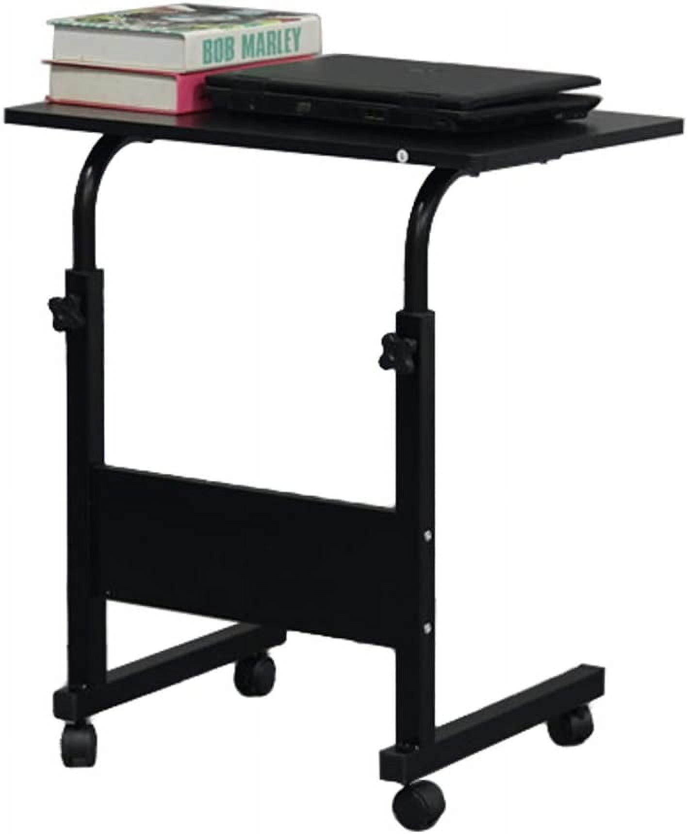 Small Side Mobile Table 23.6 inch Computer Desk with Wheels Height ...