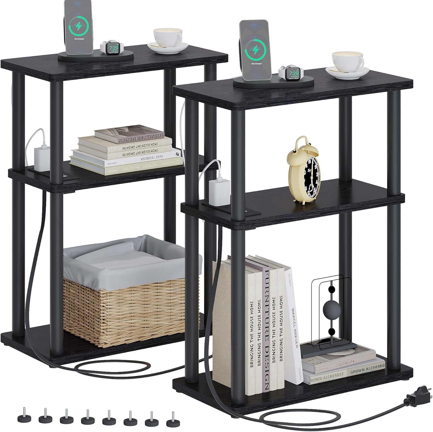 Photo inspiration: Gallery Detail: Small Side Table With Charging Station Set Of 2 Narrow