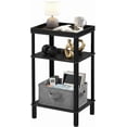 thumbnail image 1 of Small Side Table for Small Spaces - Slim End Table with Magazine Holder - 2 in 1 Design Narrow End Table Living Room - Skinny Bedside Table Nightstand Bedroom Thin Side Table, Black, 1 of 7