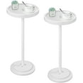 thumbnail image 1 of Small Side Tables, Set of 2, Drink Tables, Round Coffee Martini Tables with Pedestal for Small Spaces in Living Room, Bedroom, Sofa Couch, 1 of 9