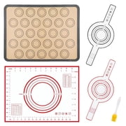Small Silicone Baking Mats Quarter Sheet Baking Mats Non Stick Silicone Liners, BPA Free, Professional Grade Silicon Baking Sheet for Cookies, Macarons Bread & Pastry, Toaster Pad Set of 4 Pack