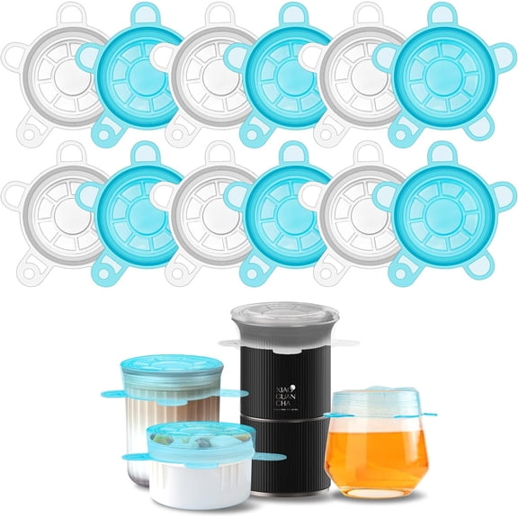 Small Silicone Stretch Lids, 12PCS 2.6"/6.5cm Zero Waste Reusable Silicon Container Lids Covers for Jars Bowls Cups Bottles Cans (12PCS, Small)