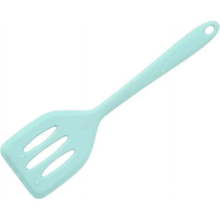 Small Silicone Turner High Heat Resistant Slotted Spatula Silicone Spatula  Turner Slotted Fish Turner Spatula Set Flipper Mini Serving Spatula for