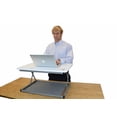 thumbnail image 1 of Small Silver Adjustable Standing Desk Converter, 1 of 7