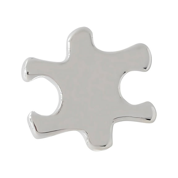 Small Silver Autism Awareness Puzzle Lapel Pins (2 Pins)