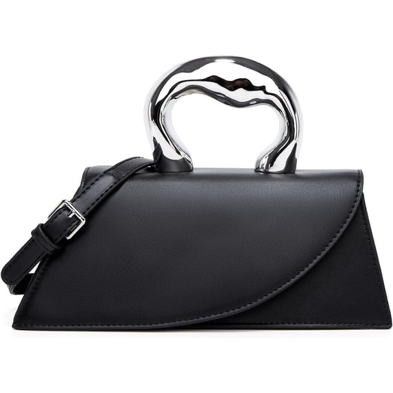 Small Silver Crossbody Satchel Y2K Evening Handbag for Women - Shoulder Tote Bag 2025