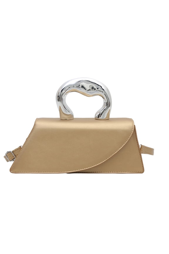 Small Silver Crossbody Satchel Y2K Evening Handbag for Women - Shoulder Tote Bag 2025